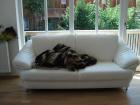Ein wunderschönes exklusives3-er Sofa in weiß
